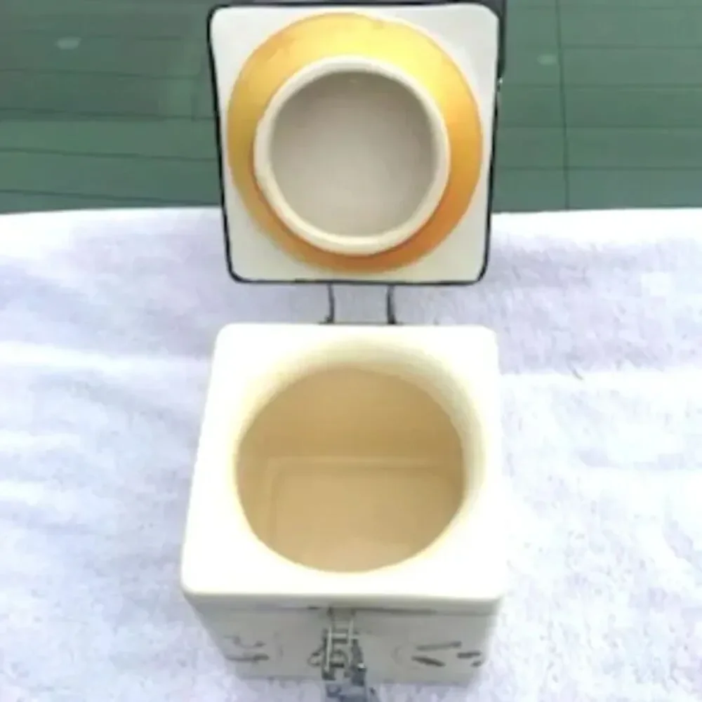 Dog or Cat Biscuits or Treats Ceramic Canister Jars with Lids . (2) Pc Bundle